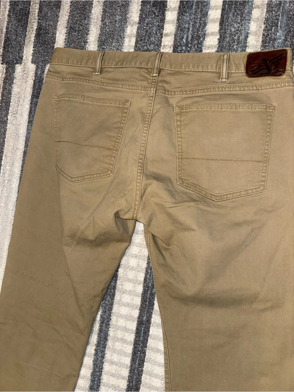 Dockers Retro Men's Khaki Straight Fit Casual Pants Size 38x32 Cotton Comfort